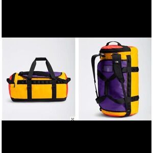 The North Face Base Camp Duffel XS 31L Summit Gold Red Purple Backpack Straps